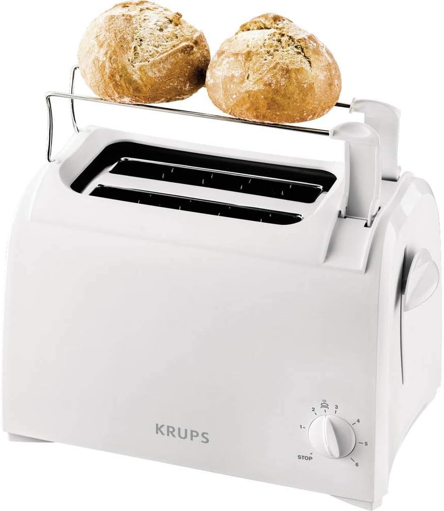Krups KH1511 Toaster Aroma mit 6 Bräungssufen und 2 Toastschlitze, weiss A 1 -