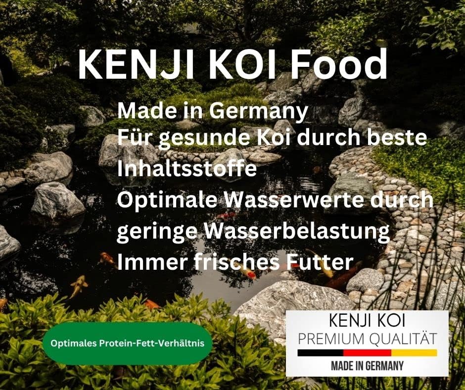 KENJI KOI Growth+ Koifutter 5kg 6mm Wachstumsfutter für den Koi | Schwimmendes Koifutter mit hochwer