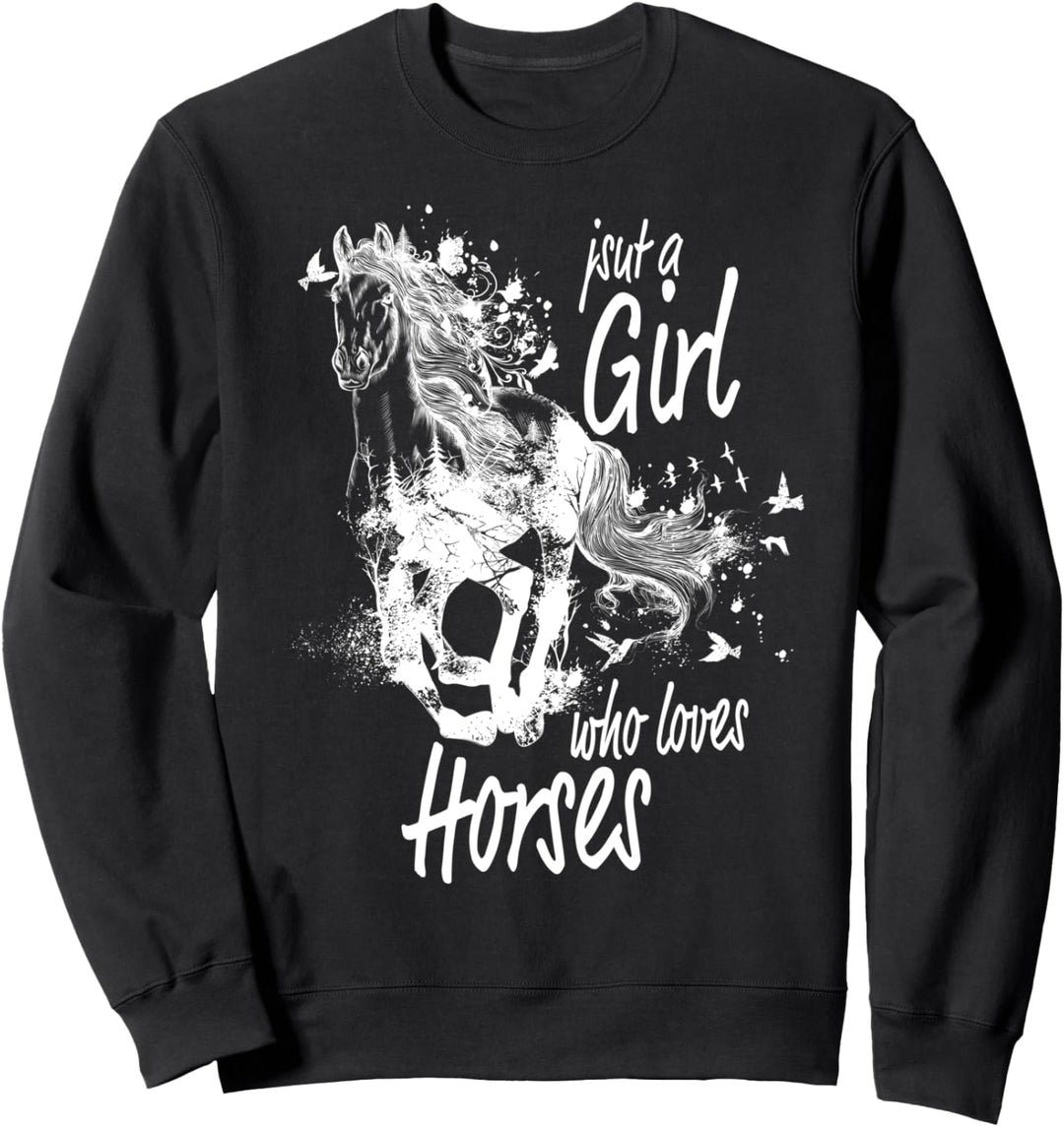 Niedlicher Pferdespruch für pferdeliebende Teenager-Mädchen Sweatshirt