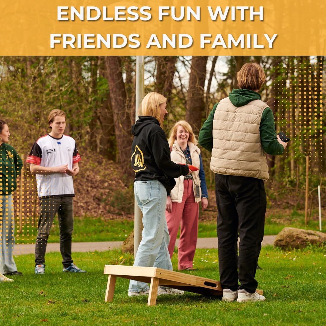 Offizielles Cornhole Set 90x60cm - 2x4 Cornhole Säckchen - Ein offiziell ACL-lizensiertes Set of Cor