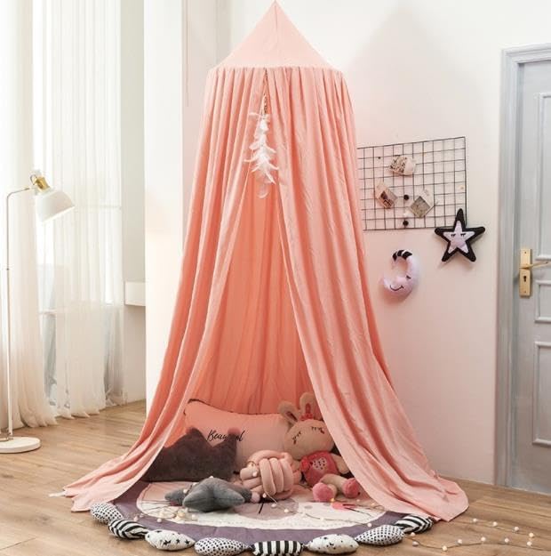 Baby Baldachin Betthimmel Chiffon Hängende Rund Moskitonetz für Babys Bett, Spielzelte, Kinderzimmer
