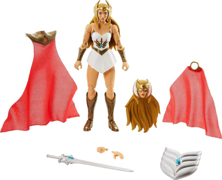 Masters of the Universe HDR61 - Masterverse She Ra Deluxe Action Figur mit Zubehörteilen, ca 18 cm,