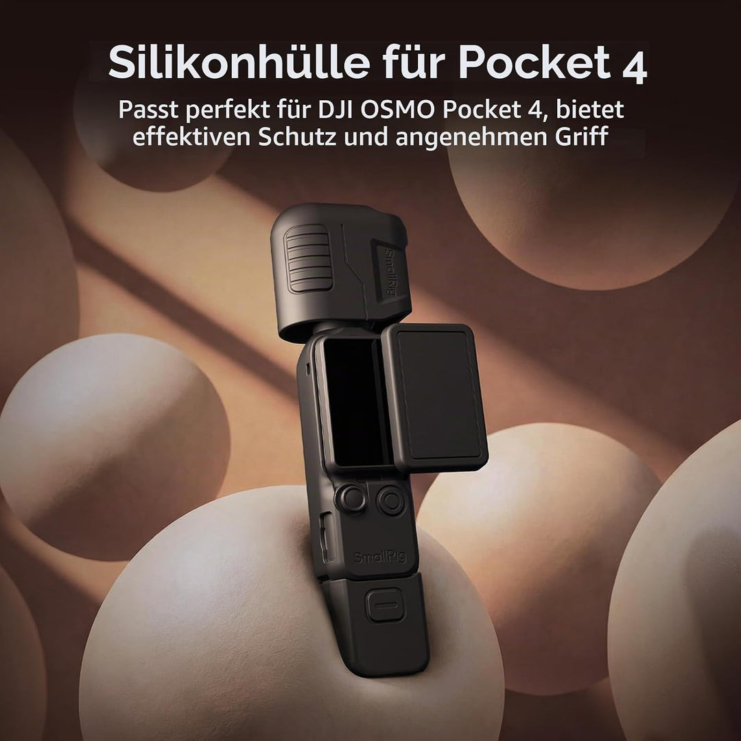 SMALLRIG Silikon-Schutzhülle für DJI Osmo Pocket 4, modularer Rundumschutz, Weiches Silikonmaterial,