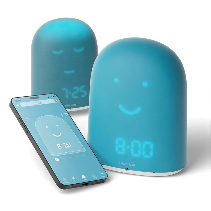UrbanHello Remi – Der Beste Wecker für Kinder, beleuchtet, für Tag und Nacht, zum Lernen des Schlafe
