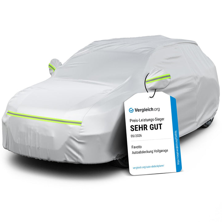 Favoto Autoabdeckung Vollgarage Auto Abdeckplane Staubdicht Wasserdicht Autohülle Autoplane Winter &amp;