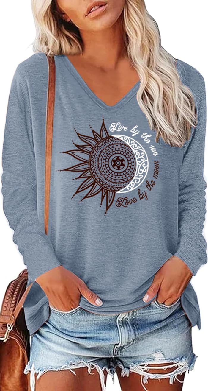Teesho Tshirt Damen Oberteile Elegant Langarm/Kurzarm Crop Tops Casual Longshirt Cap hülse Tunika So