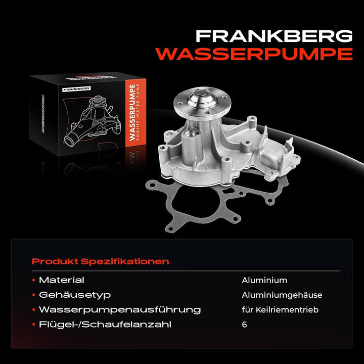 Frankberg Wasserpumpe Kompatibel mit 4 Runner N1 N18 3.0L 1993-2002 Dyna KD LY U3 U4 U6 Y2 2.5L 3.0L