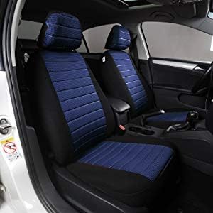 WOLTU Sitzbezüge Auto Einzelsitzbezug universal Grösse, 5er Set, schwarz/blau, blau