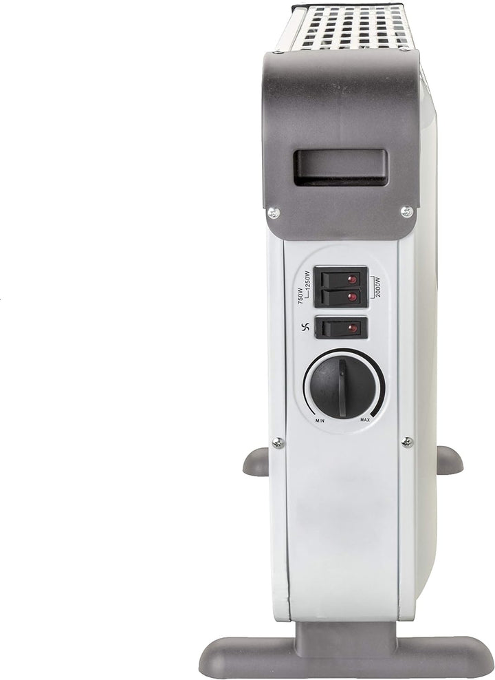 Bimar AMA07 Elektrischer Turbo-Konvektor, Heizgerät 2000 Watt Energiesparend, Mobile Elektroheizung,