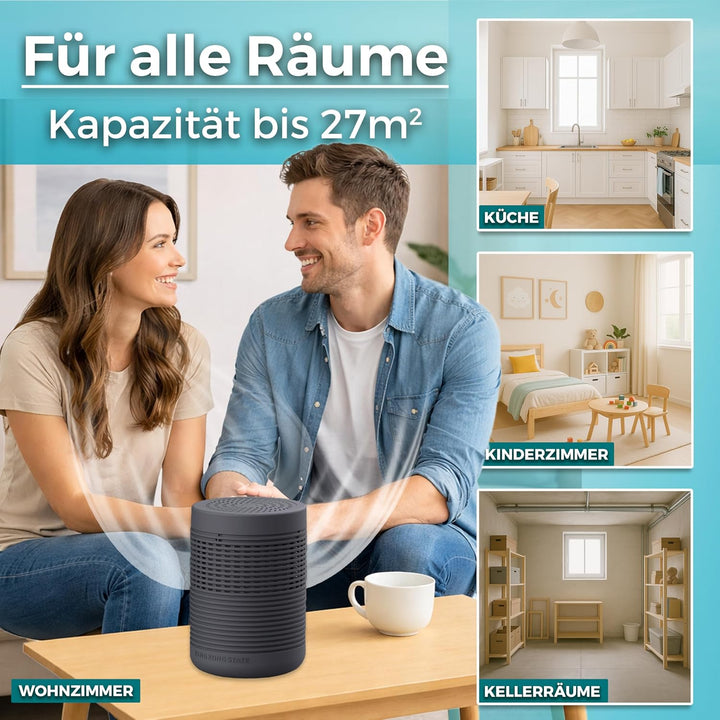 King Kong State Luftentfeuchter ohne Strom | bis 27m² | inkl. 3-Monatsvorrat Luftentfeuchter-Granula