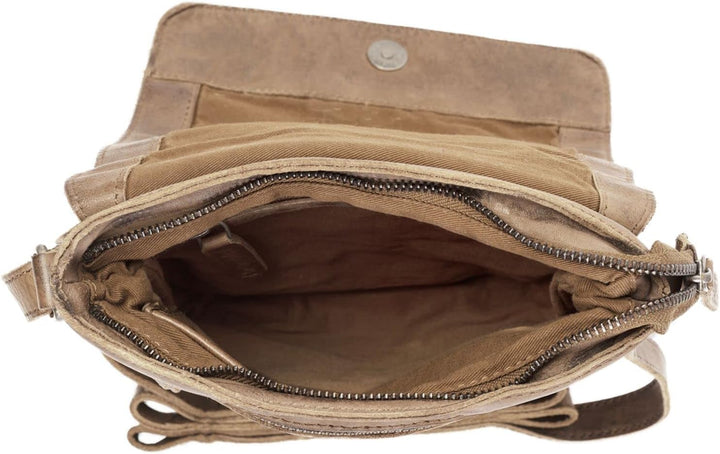 The Chesterfield Brand Vintage Calais Umhängetasche Leder 20 cm,Beige,Einheitsgrösse