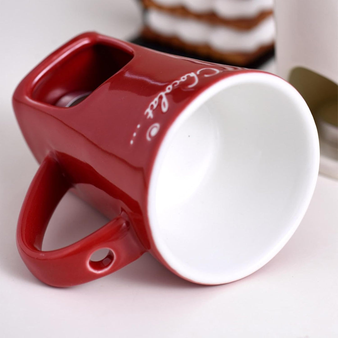 Chocolate Fondue Tasse, Schokofondue Tasse, Butterwärmer-Set, Schokoladenfondue-Becher-Set, 130 Ml K