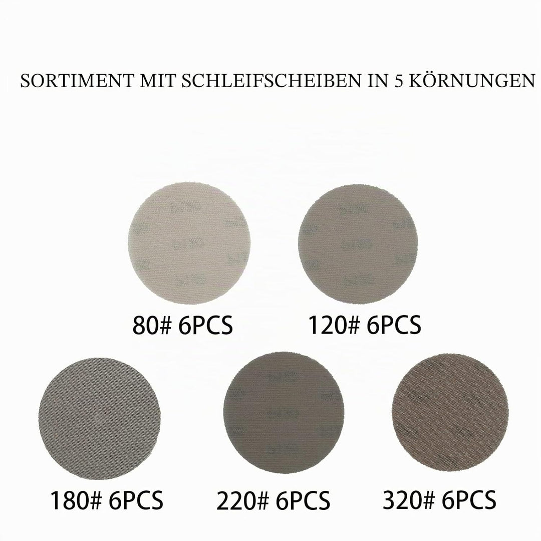 MAXXT 150mm Hook &amp; Loop DA Sander Backing Plate Pad and 30pcs sandpaper, for MAXXT Brushless Orbit S