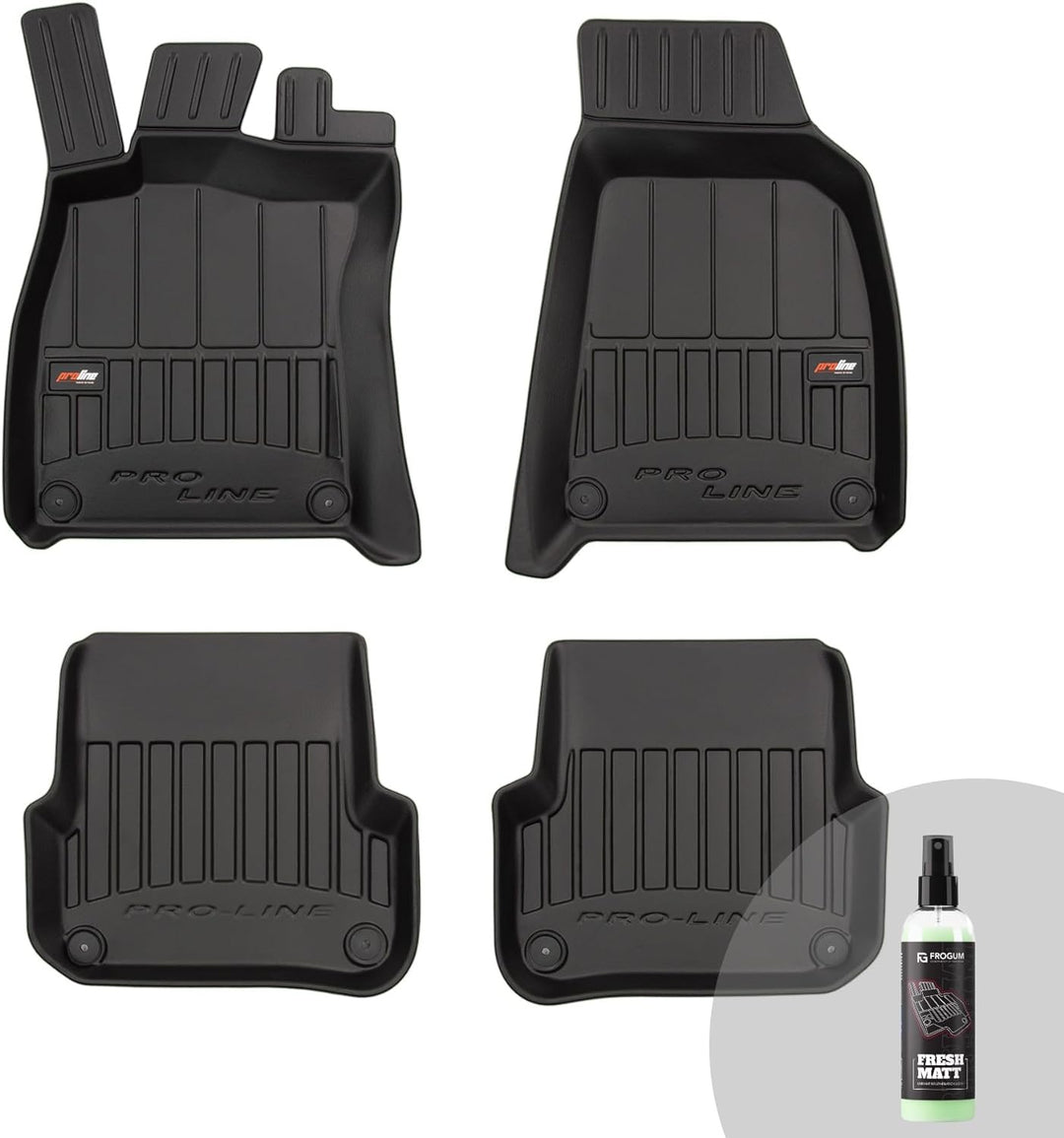FROGUM ProLine 3D Gummimatten Exklusiven Auto Fussmatten Autofussmatten für Audi A6 C6 2004-2008 | D