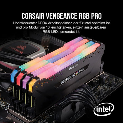 Corsair Vengeance RGB PRO 32GB (4x8GB) DDR4 3600MHz C18 XMP 2.0 Enthusiast RGB LED-Beleuchtung Speic