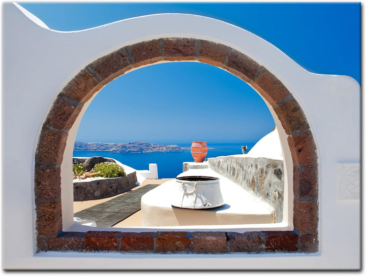 Bilderdepot24 Bild auf Leinwand | Window to paradise - Fenster zum Paradies in 80x60 cm als Wandbild