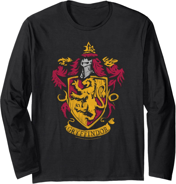 Harry Potter Drawn Gryffindor Crest Langarmshirt