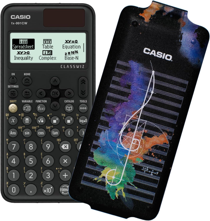 Casio FX-991CW (Modell 2023) Wissenschaftlicher Taschenrechner, 540 Funktionen mit Schutzhülle Desig