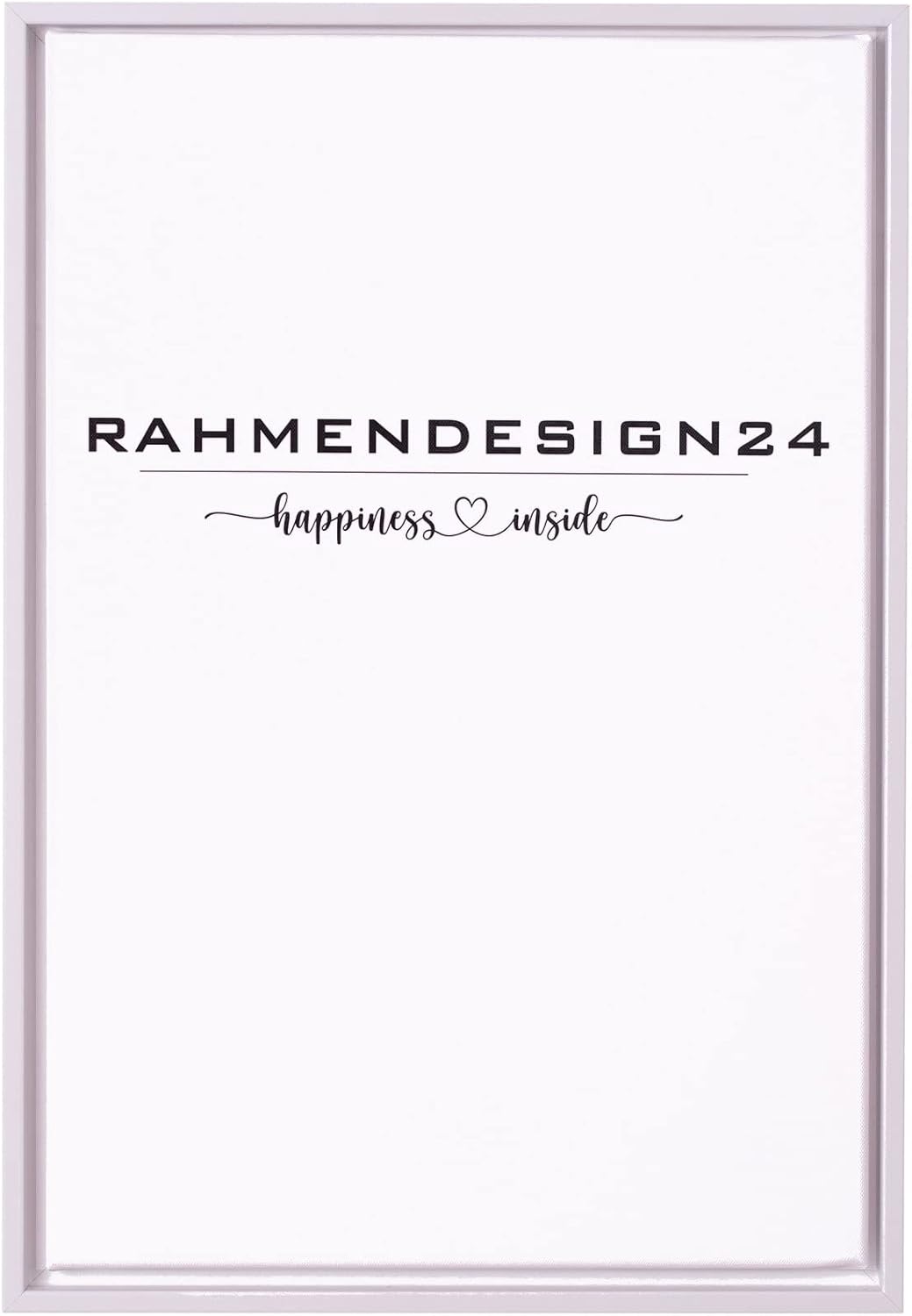 Rahmendesign24 Schattenfugenrahmen Oslo für Keilrahmenbilder und Leinwände 50x70 Weiss (matt) Schatt