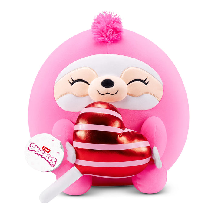 Snackles Valentinstags-Edition von ZURU, 35 cm, flauschig-weiches Plüschspielzeug. Sloth, Lollipop 3