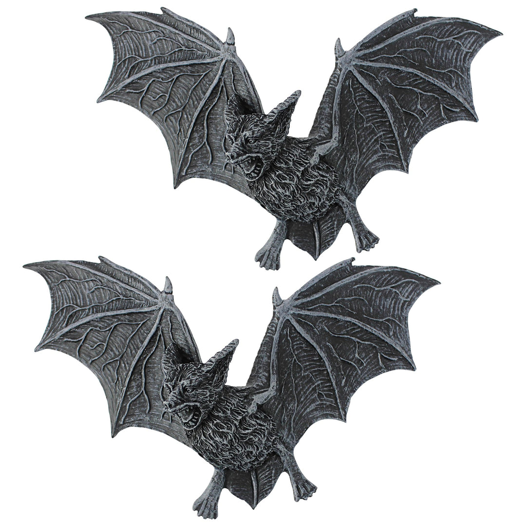 Design Toscano Die Vampirfledermäuse von Schloss Barbarosa, Wandskulpturen - 2er-Set, 2er-Set