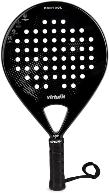 VirtuFit Control Padelschläger - Schwarz - Grau