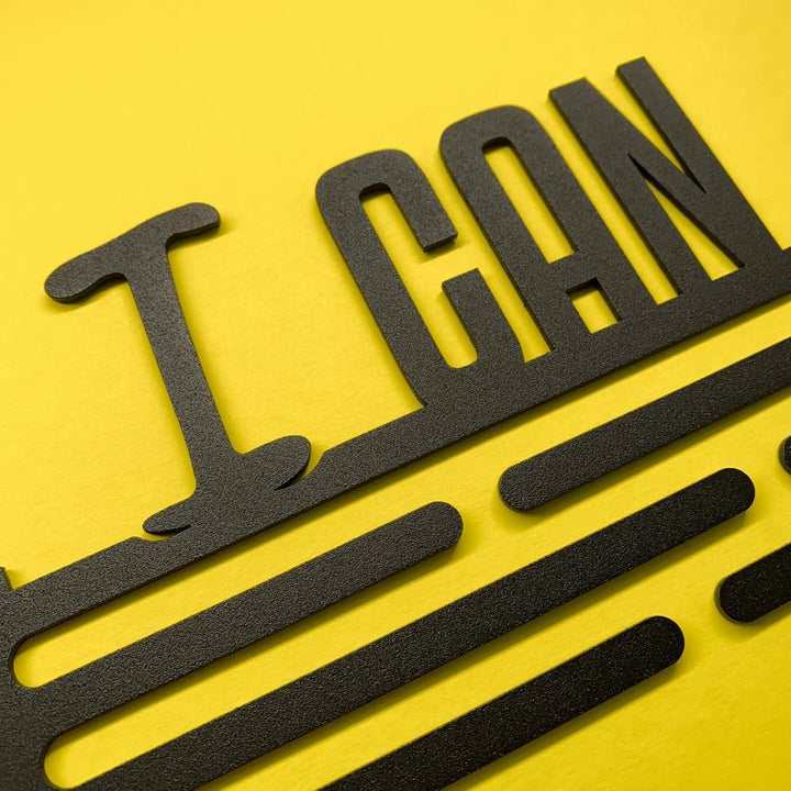 United Medals Because I CAN Medaillenhalter Stahl | Medaillen Aufhänger | Medal Hanger Holder Displa