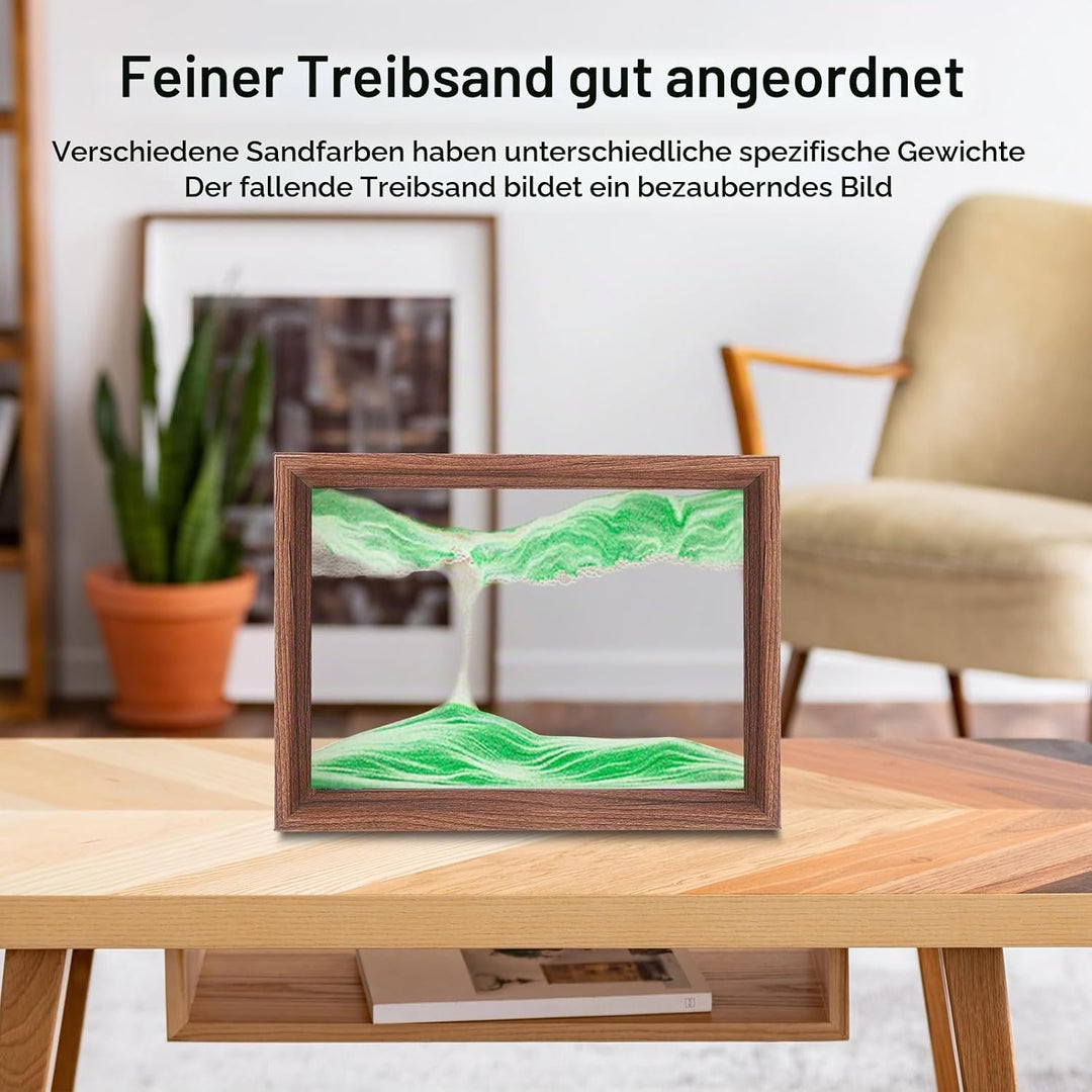 AzureLeap Sandbilder zum Drehen 3D Sandscape die Sandkunst in Tiefsee Fliessende Sandmalerei Sandbil