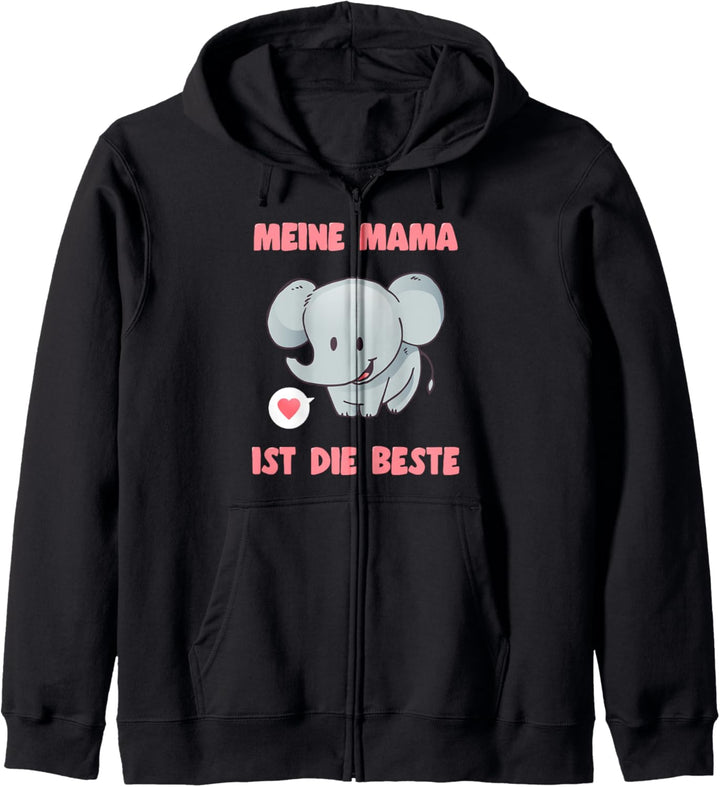 Meine Mama Ist Die Beste Süsses Elefanten Kapuzenjacke