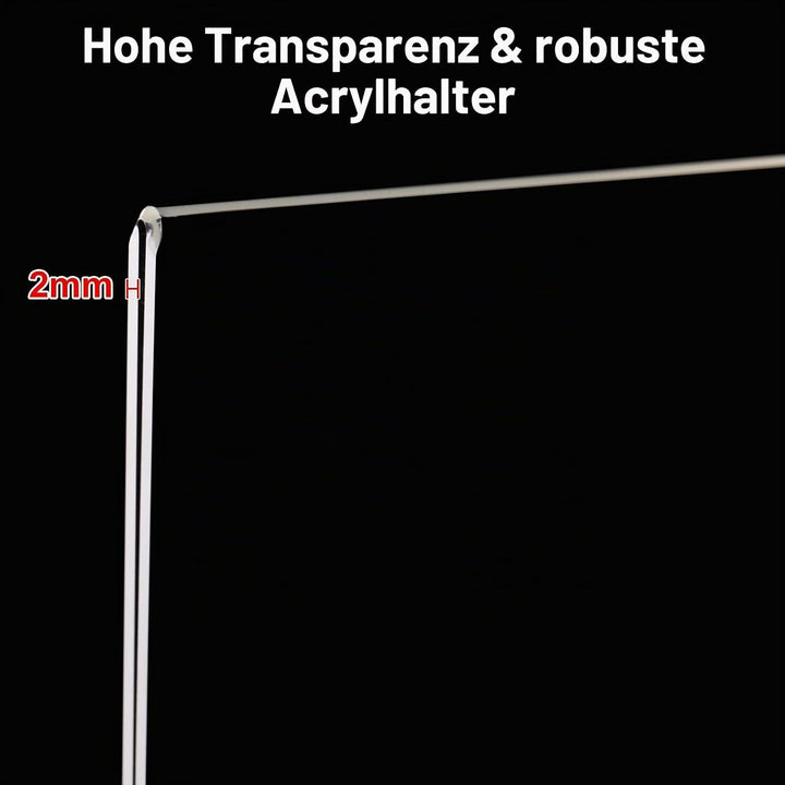 Srvnpioy A4 Ständer Tischaufsteller 10 Stück, Acryl Beidseitig Menükartenhalter Aufsteller A4 Postka