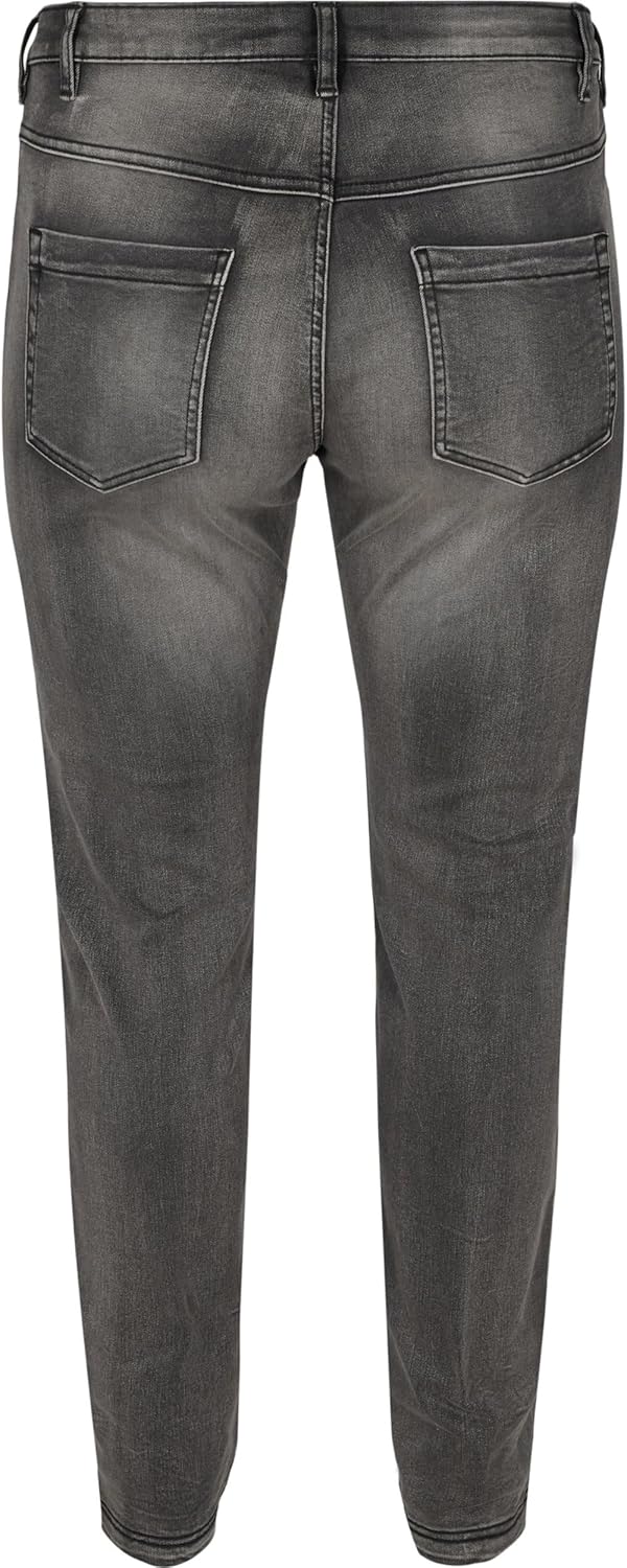 Zizzi Damen Grosse Grössen Emily Jeans Slim Fit Normale Taillenhöhe Gr 46W / 30L Dark Grey Denim, 46