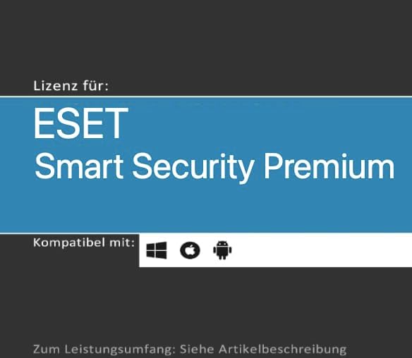 Lizenz für ESET Smart Security Premium | 2024 | 3 Geräte | 1-3 Jahr(e) | originale Vollversion | Win