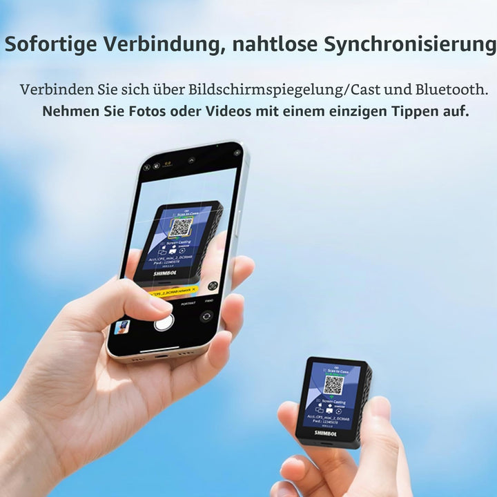 SHIMBOL CP5 Mini 2 Selfie Monitor Screen – Externes Display für Smartphone Rückkamera, 2.4" Vlog Scr