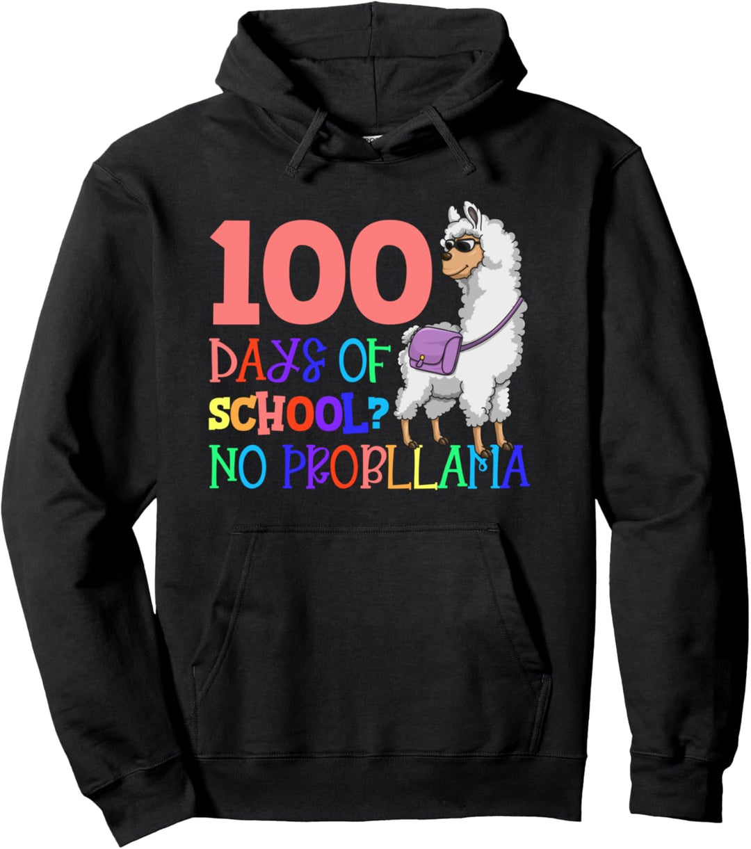 100 Tage Schule Kein Prob-Llama Lehrer Oder Student Lama Pullover Hoodie