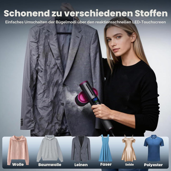Dampfglätter, 1200W Steamer, Tragbarer &amp; Handlicher Reisedampfglätter, 24 g/min Starke Dampfleistung