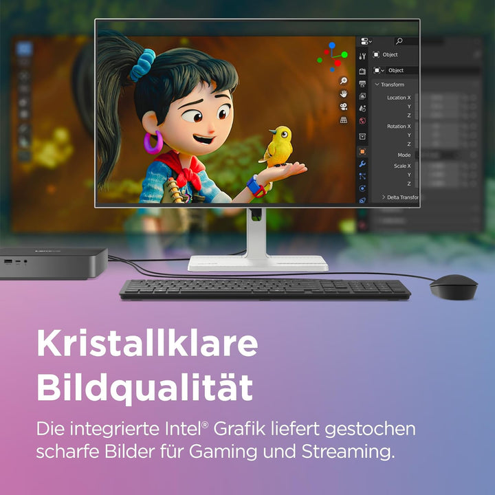 Lenovo IdeaCentre Mini Desktop-PC | Intel Core 7-240H | 16GB RAM | 1TB SSD | Integrierte Intel Grafi