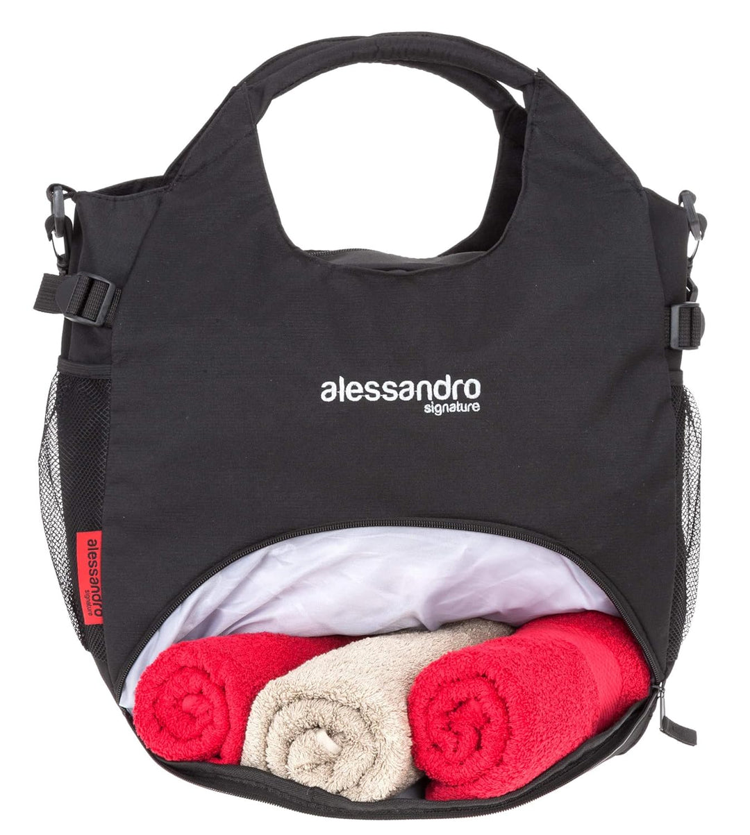 Alessandro Baby Wickeltasche Weekender Bag inkl Wickelmatte Windeltasche Thermo-Flaschentasche Fixie