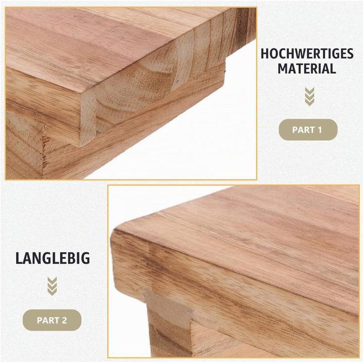 Leichter Tritthocker aus Hochwertigem Holz rutschfeste Fussstütze für Ältere Menschen Vielseitiger F