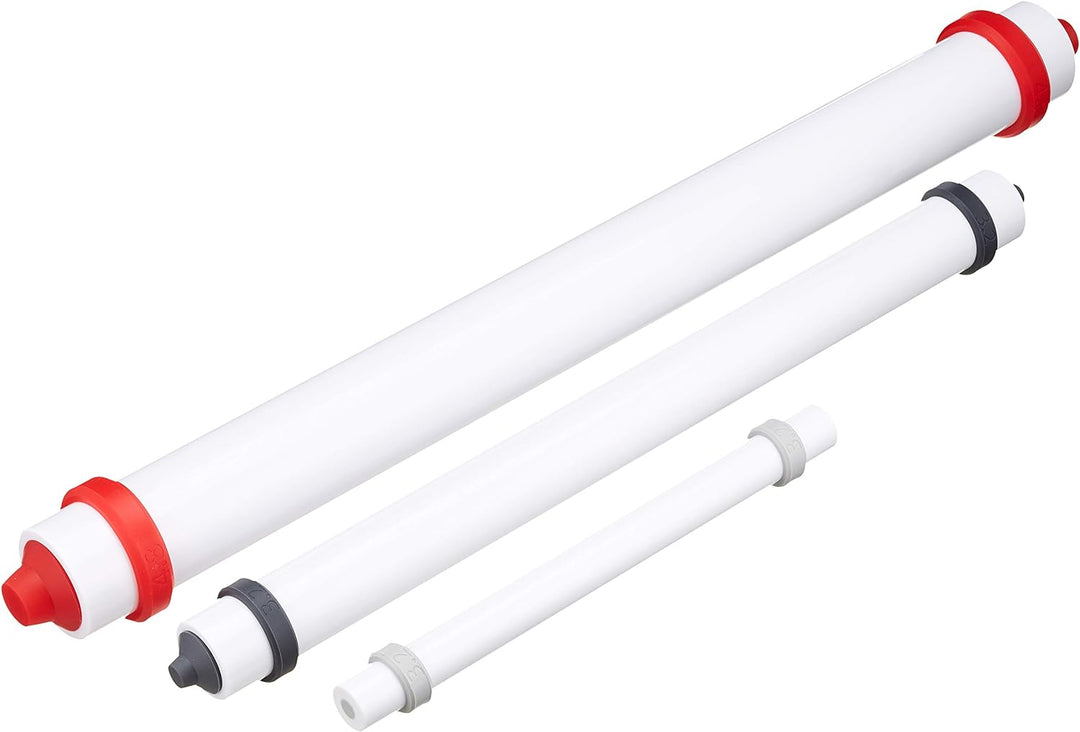 Staedter Ausrollstab 3-in-1 ca. 23/40 / 50 cm Weiss, Kunststoff, 30 cm