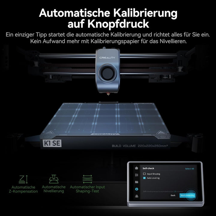 Creality K1 SE 3D-Drucker, 2024 Neuester DIY-Friendly Fast 3D Printer, 600mm/s Max Speed vollständig