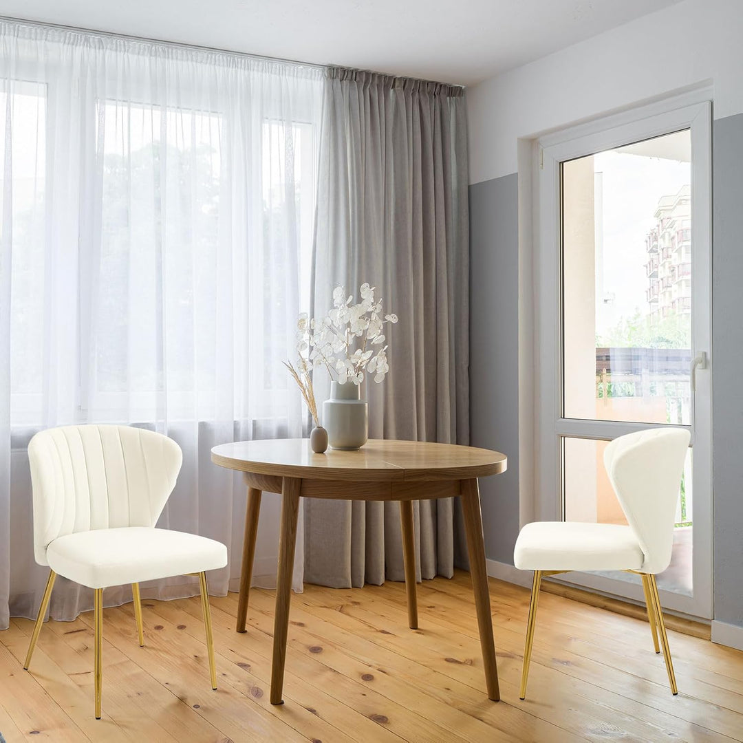 Sepnine Moderne Esszimmerstühle Samt, Küchenstuhl,Gepolsterter Sitzfläche aus Komfortschaum,mit Meta