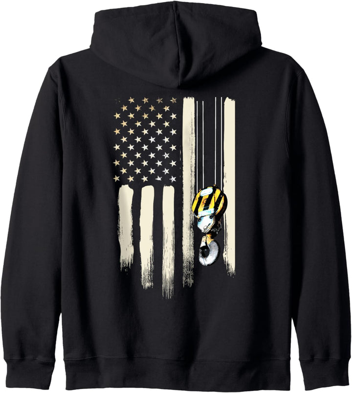 Kranführer Geschenke Design auf der Rückseite der Kleidung Kapuzenjacke