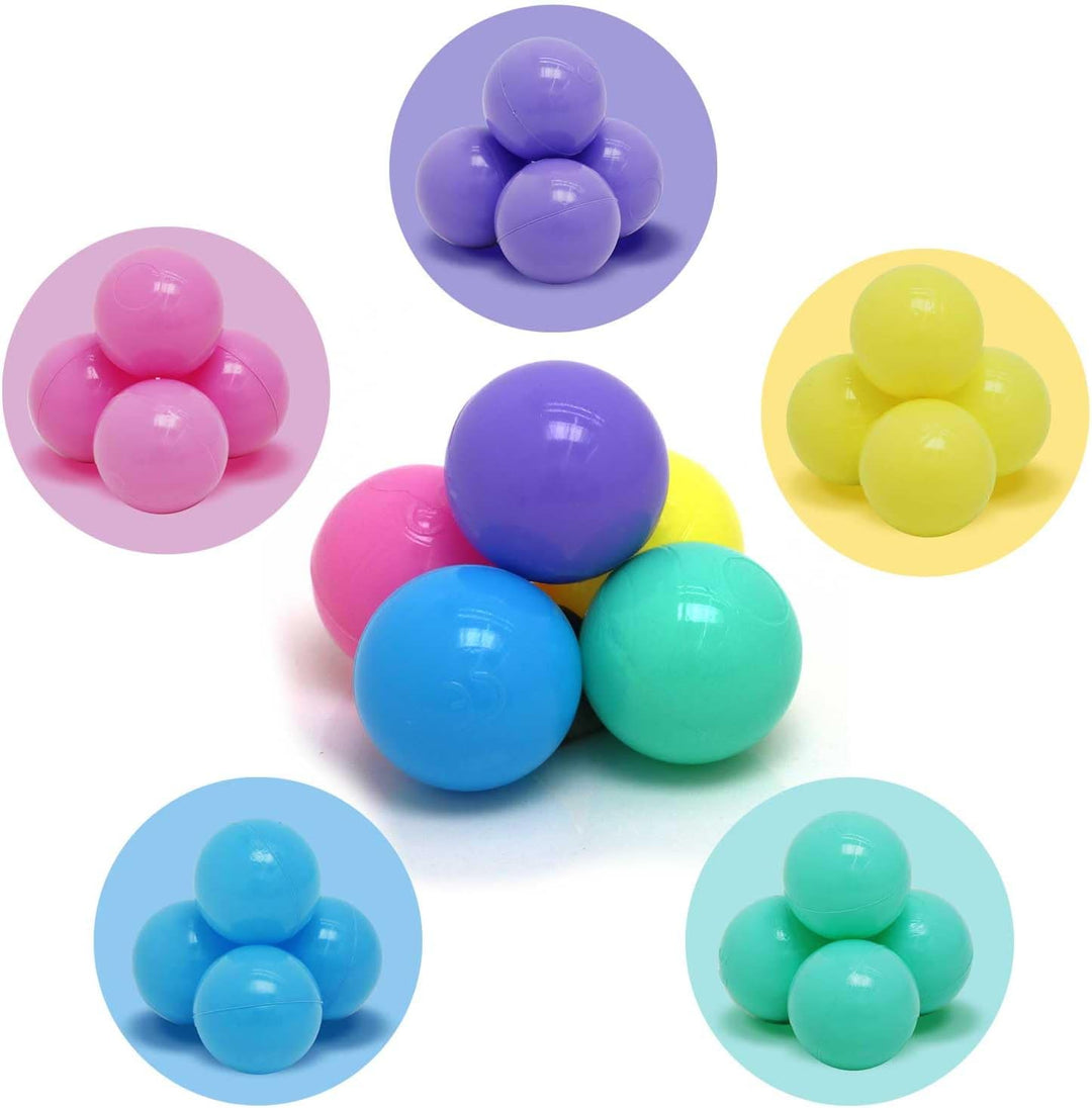 LittleTom Ab Null: Bunte Bälle für Bällebad Baby Spielbälle 5,5cm - Indoor Outdoor Spielzeug für Spi