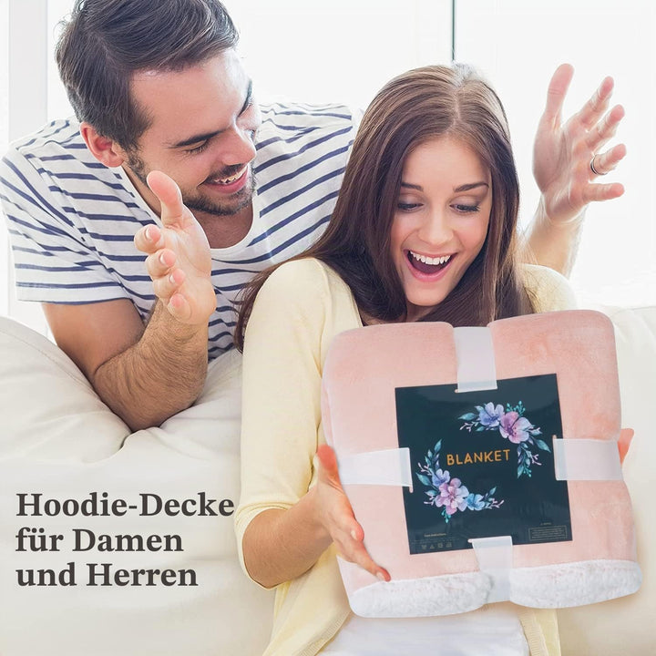 Viviland Pullover Damen &amp; Herren Hoodie Sweatshirt, grosser und Warmer Hausanzug für Erwachsene Rosa