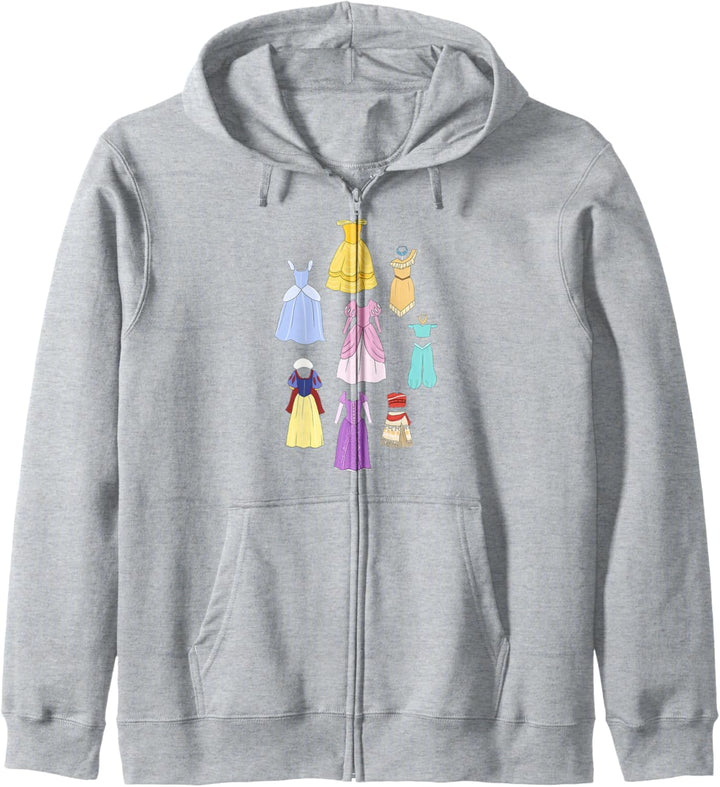 Disney Princess Dress Collage Portrait Kapuzenjacke