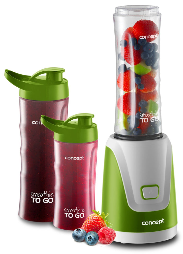 CONCEPT Hausgeräte SM3365 CONCEPT Smoothie Maker SMOOTHIE TO GO mit drei Flaschen, 2x 600 und 1x 400