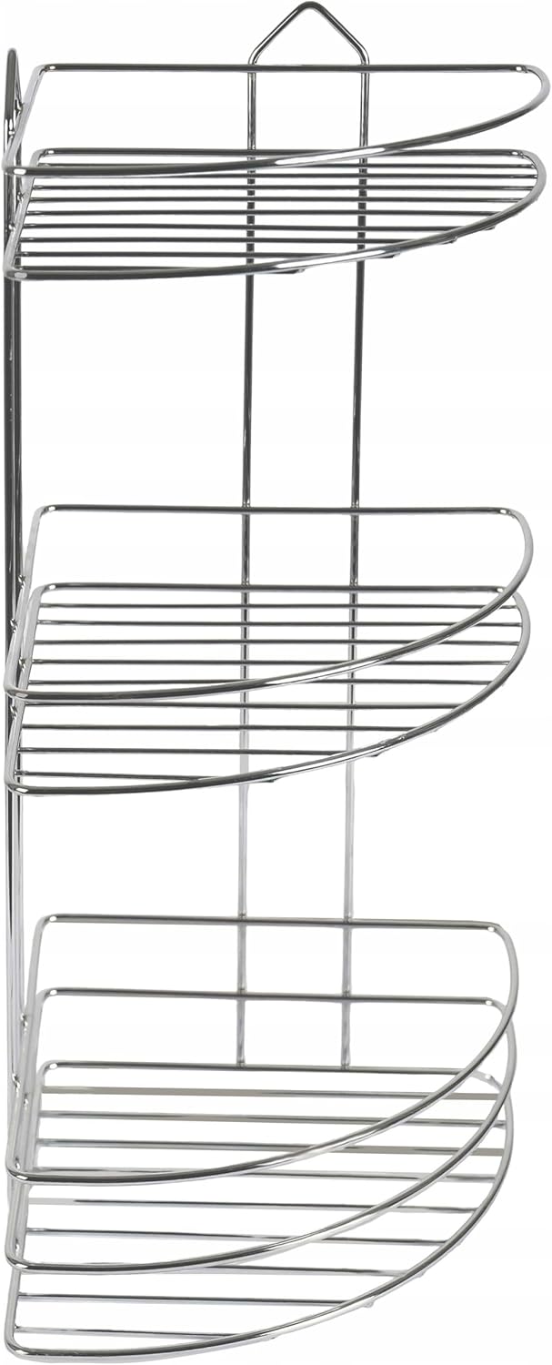 SEPIO Duschablage Silber - Badezimmer Organizer DREI Regale - Duschablage zum Hängen - Duschregal Or
