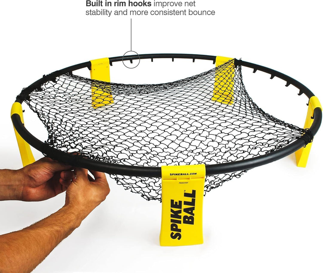 Spikeball Standard 3-Ball-Set – Spiel für Garten, Strand, Park, drinnen Gelb/Schwarz Single, Gelb/Sc