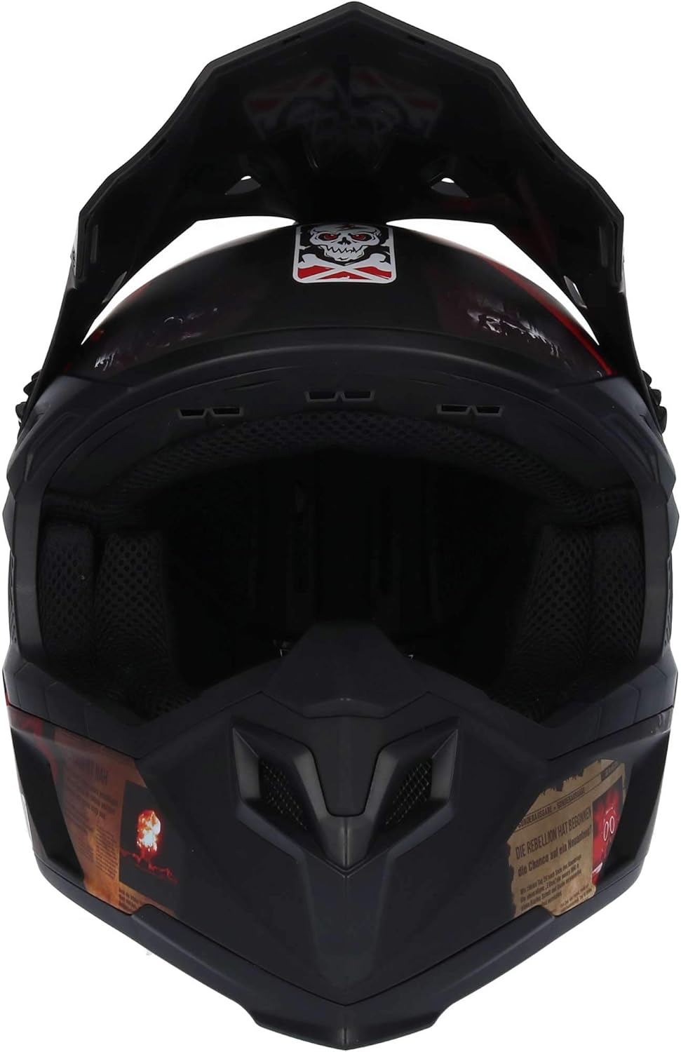 Broken Head Motocross-Helm Resolution Rot - MX-Helm - Supermotohelm Mattschwarz-Rot S (55-56 cm) Cro