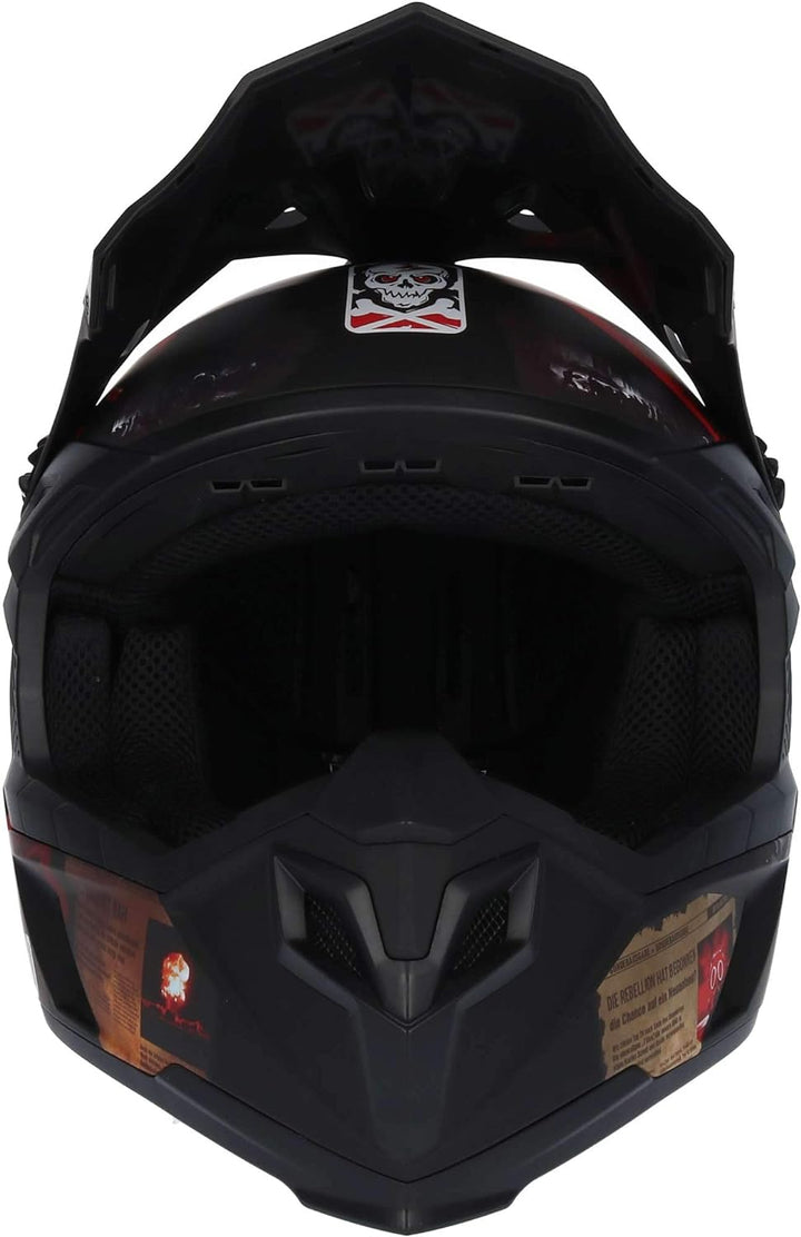 Broken Head Motocross-Helm Resolution Rot - MX-Helm - Supermotohelm Mattschwarz-Rot M (57-58 cm) Cro